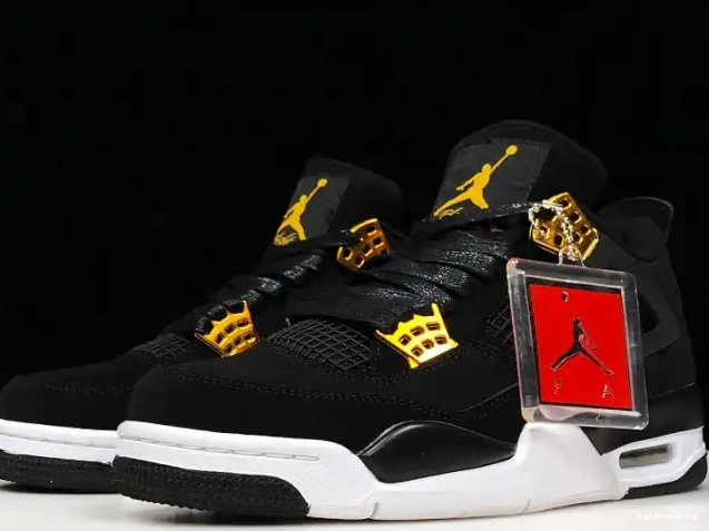 308497-032 Royalty Gold-White Jordan Black 4 Air Metallic 0416
